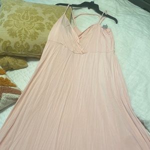 Pink maternity dress